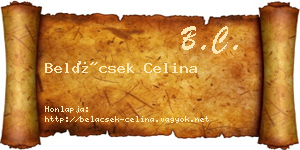 Belácsek Celina névjegykártya